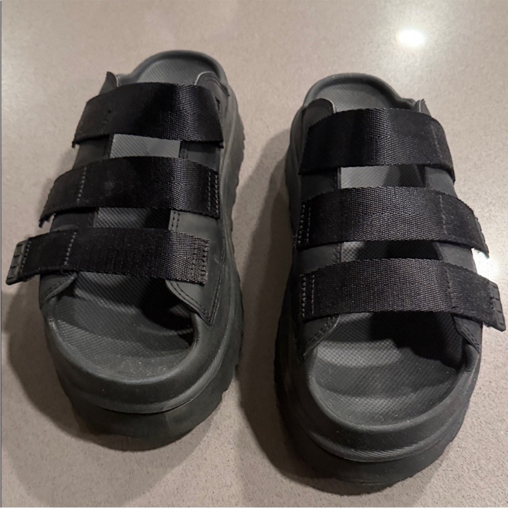 UGG Black Strappy Sandals